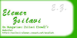elemer zsilavi business card